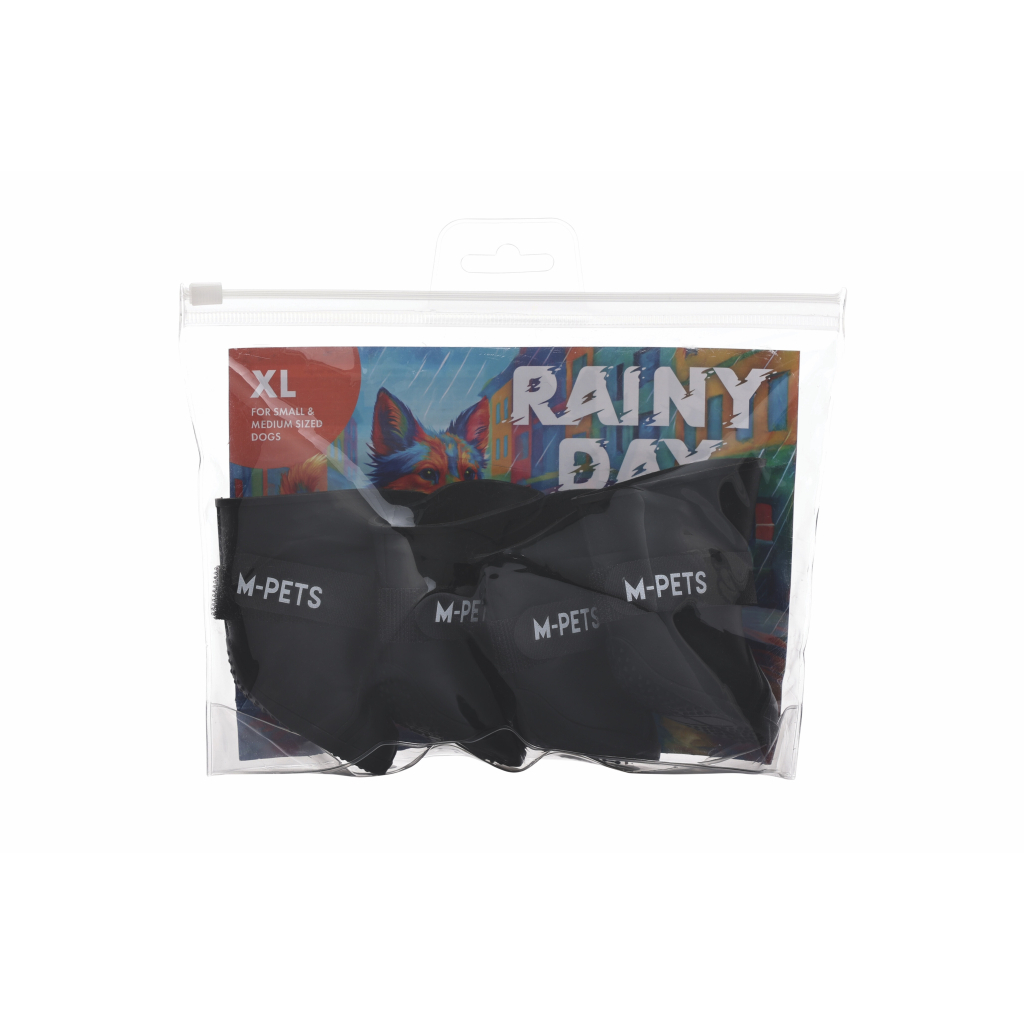 M-Pets Rainy Day Köpek Ayakkabısı (Siyah) [XL]