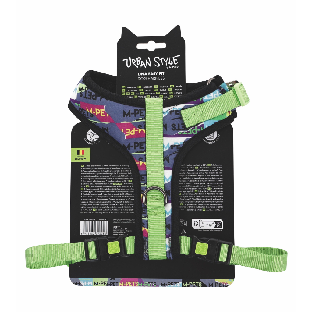 M-Pets Urban Style Dna Easy Fit Köpek Göğüs Tasması 38-65cm [M]