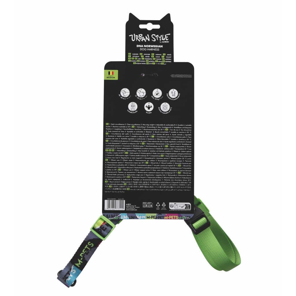 M-Pets Urban Style Dna Norwegian Köpek Göğüs Tasması 48-95cm [L]