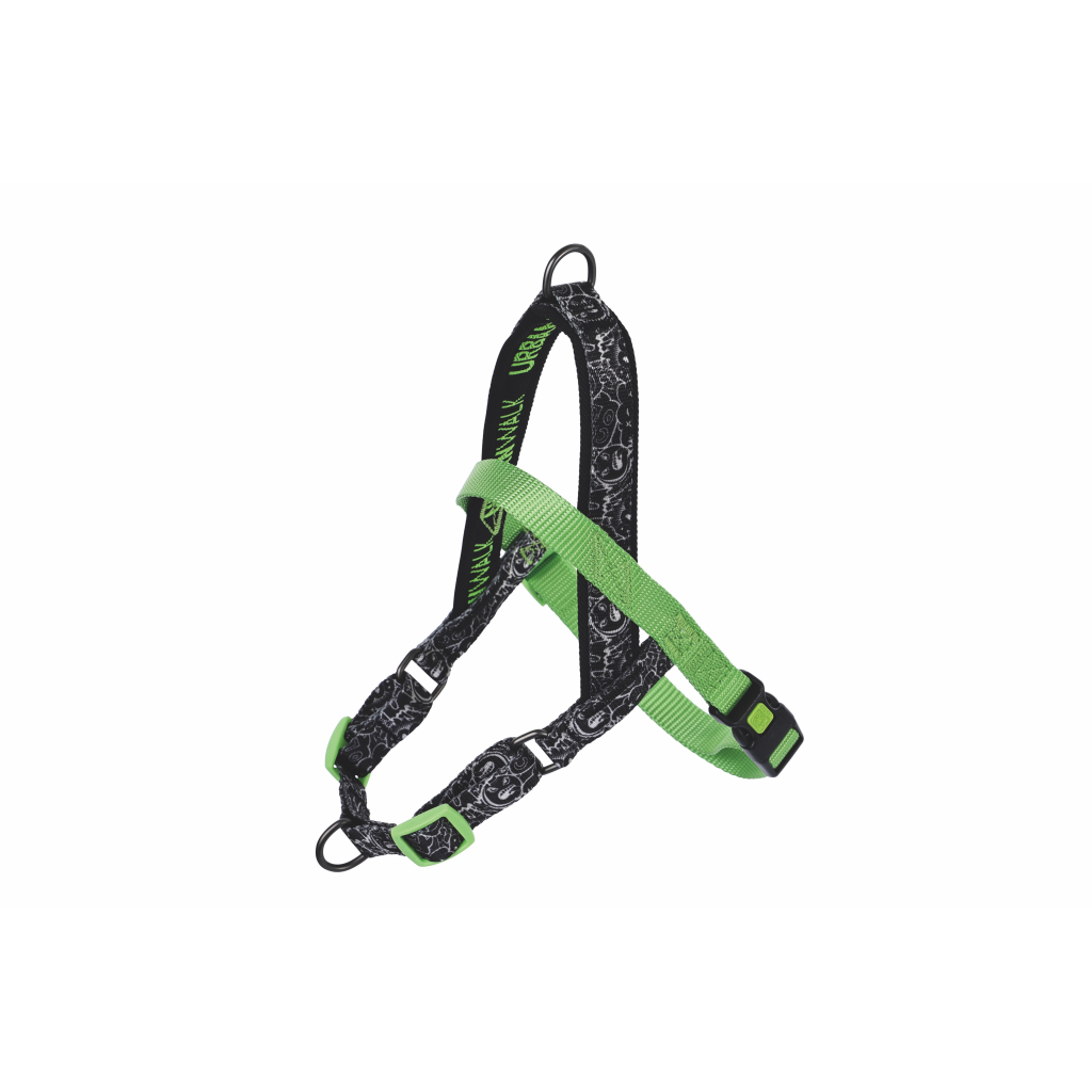 M-Pets Urban Style Norwegian Köpek Göğüs Tasması 48-95cm (Siyah-Beyaz) [L]