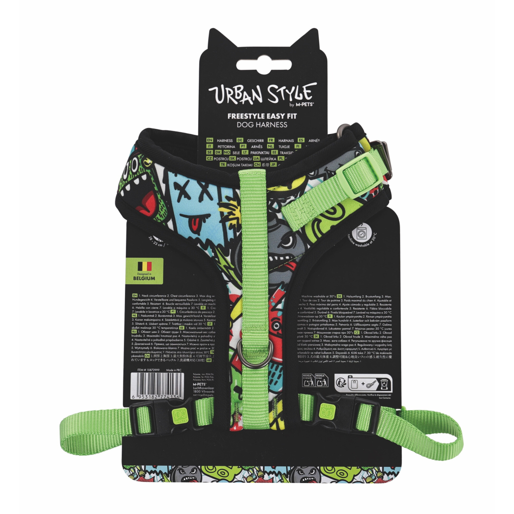 M-Pets Urban Style Multicolor Easy Fit Köpek Göğüs Tasması 28-51cm [S]
