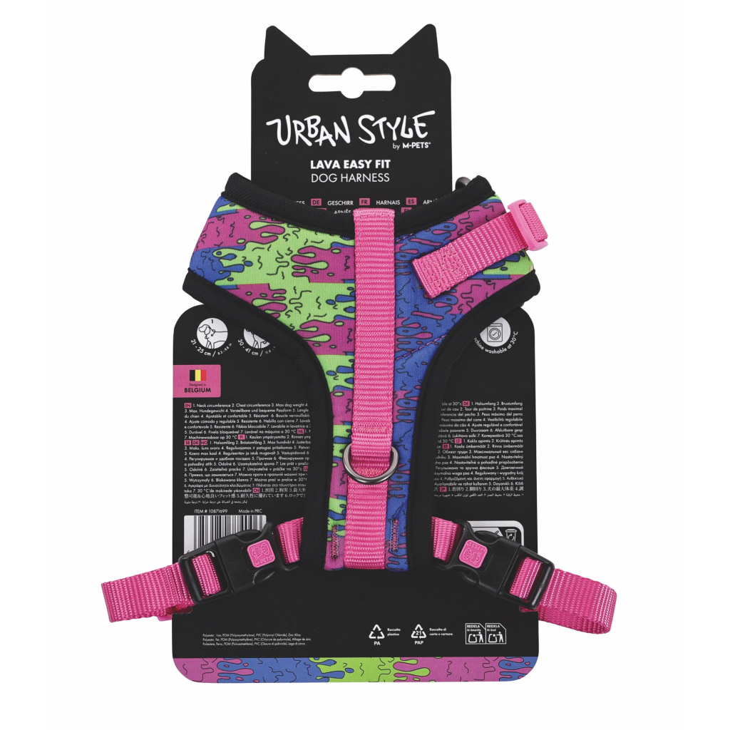 M-Pets Urban Style Lava Easy Fit Köpek Göğüs Tasması 21-41cm [XS]