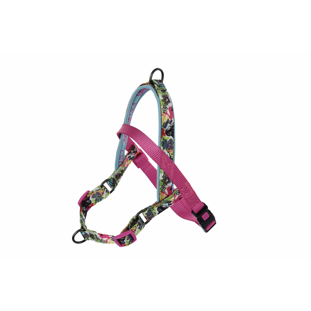 M-Pets Urban Style Graffiti Norwegian Köpek Göğüs Tasması 33-60cm [S]