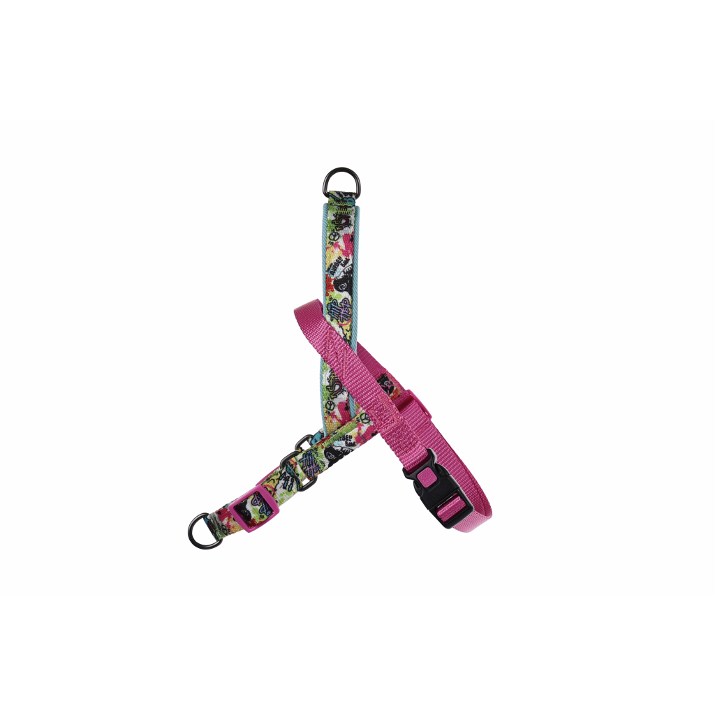 M-Pets Urban Style Graffiti Norwegian Köpek Göğüs Tasması 33-60cm [S]