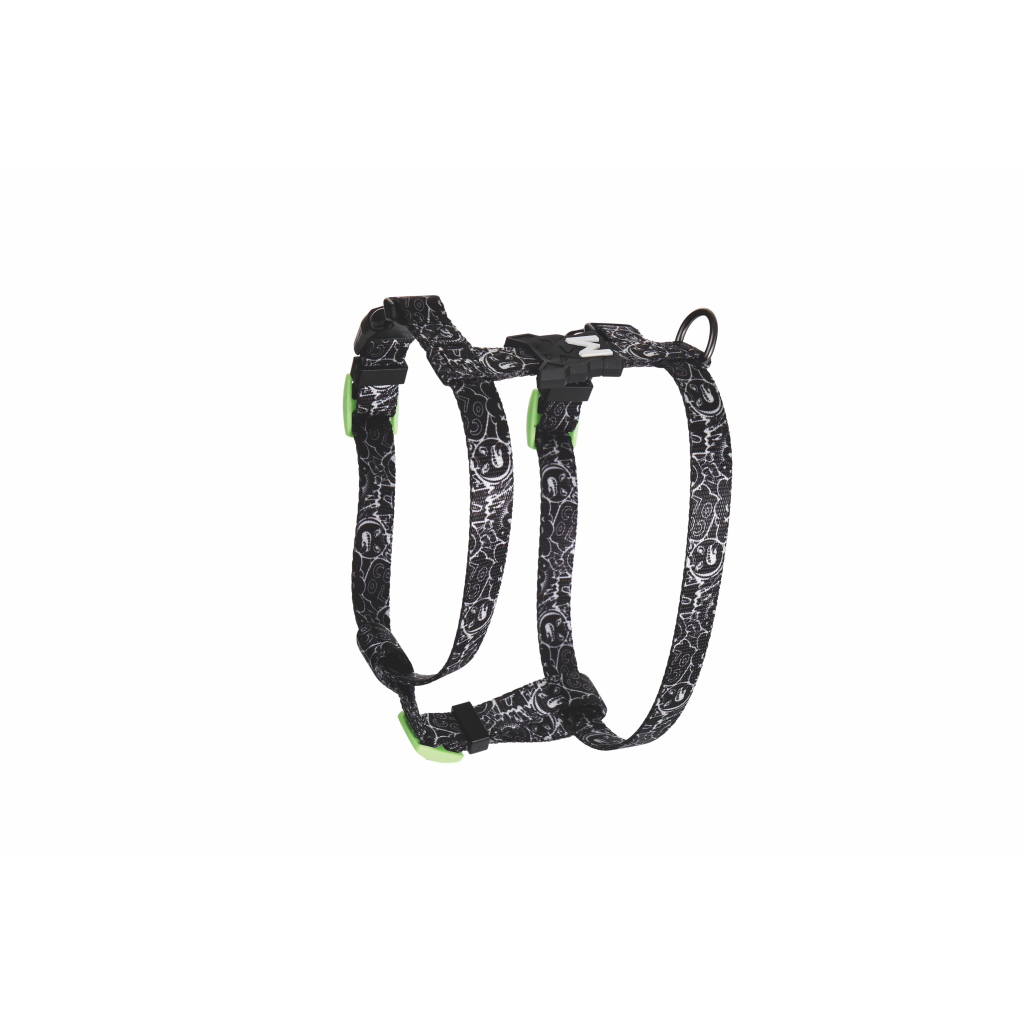 M-Pets Urban Style Active Köpek Göğüs Tasması 36-65cm (Siyah-Beyaz) [M]