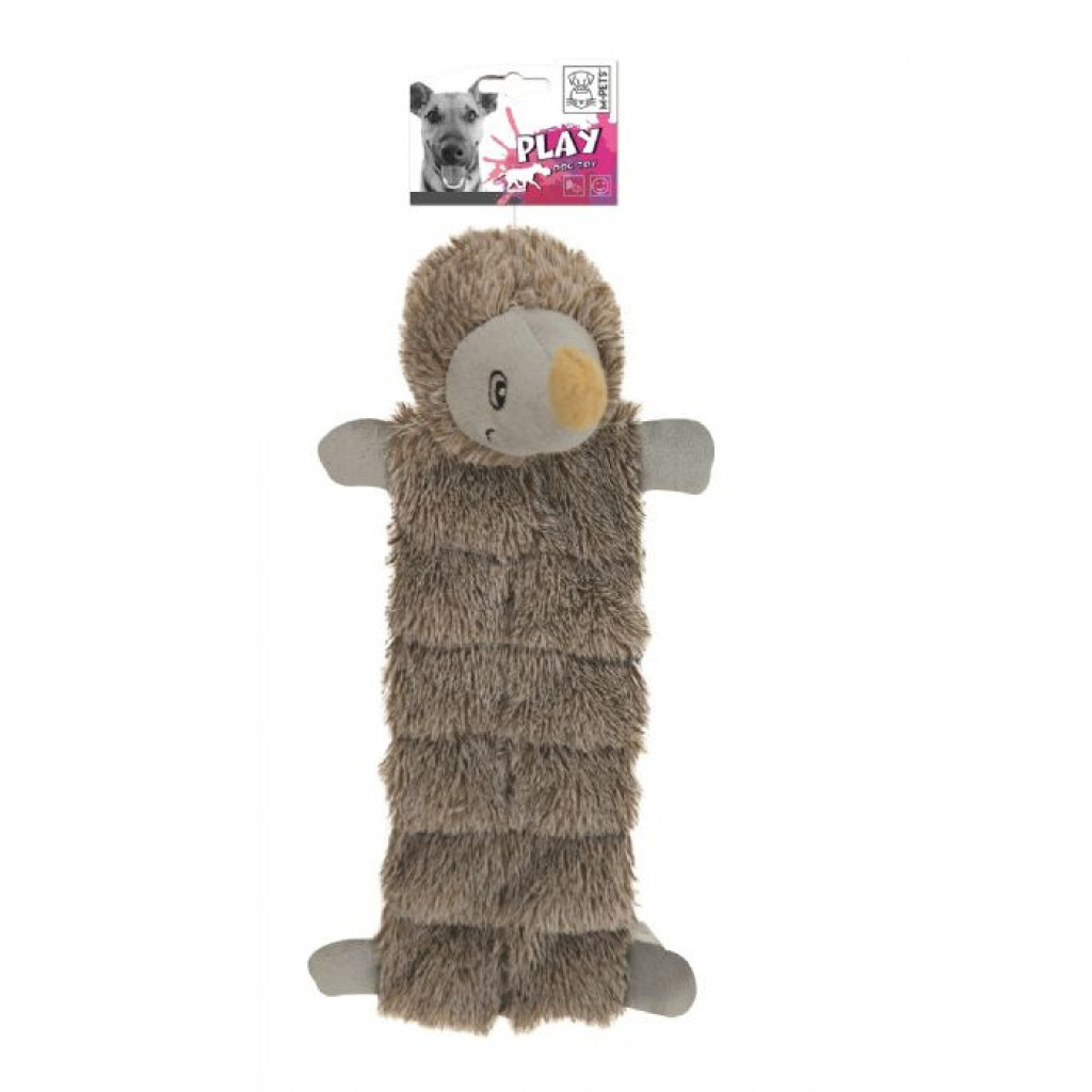 M-Pets Peluş Kirpi Köpek Oyuncağı 43x20x15cm (Gri)