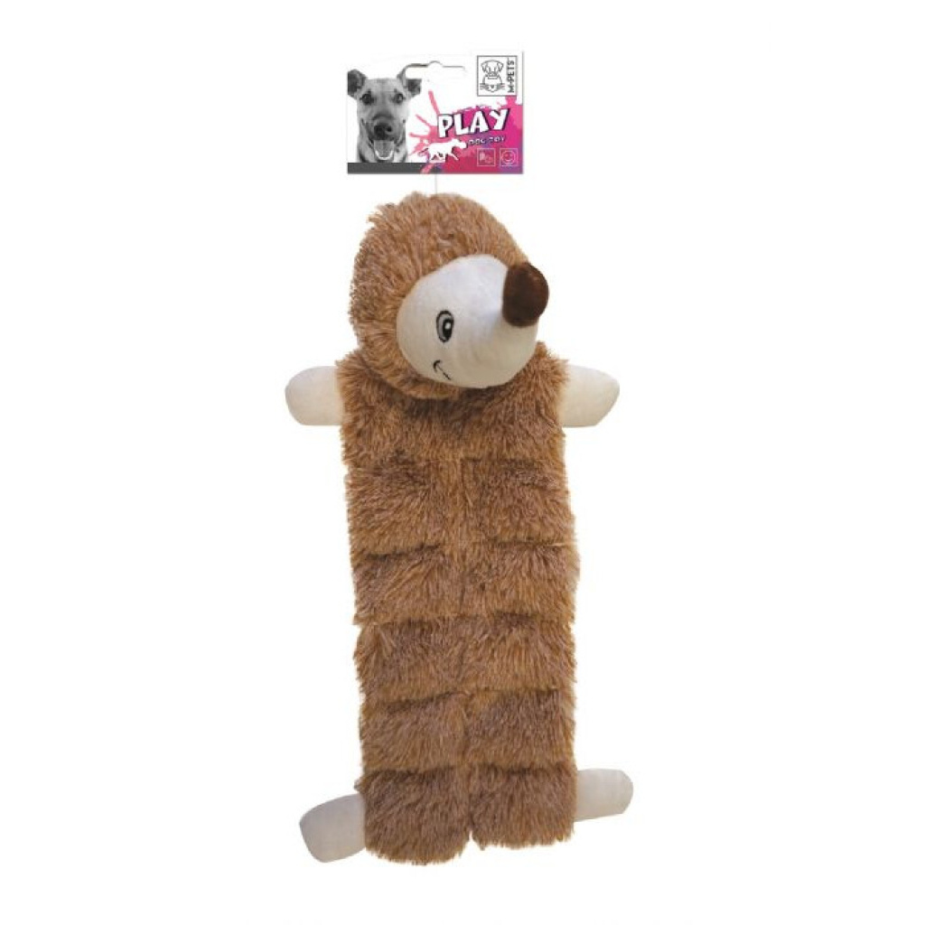 M-Pets Peluş Kirpi Köpek Oyuncağı 43x20x15cm (Kahverengi)