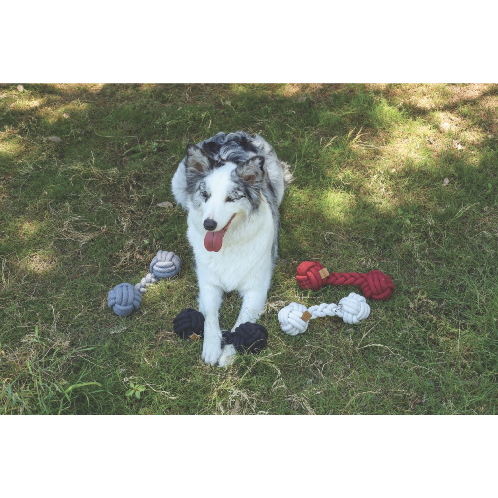 M-Pets İki Düğümlü Köpek Diş İpi 28x9cm (Beyaz)