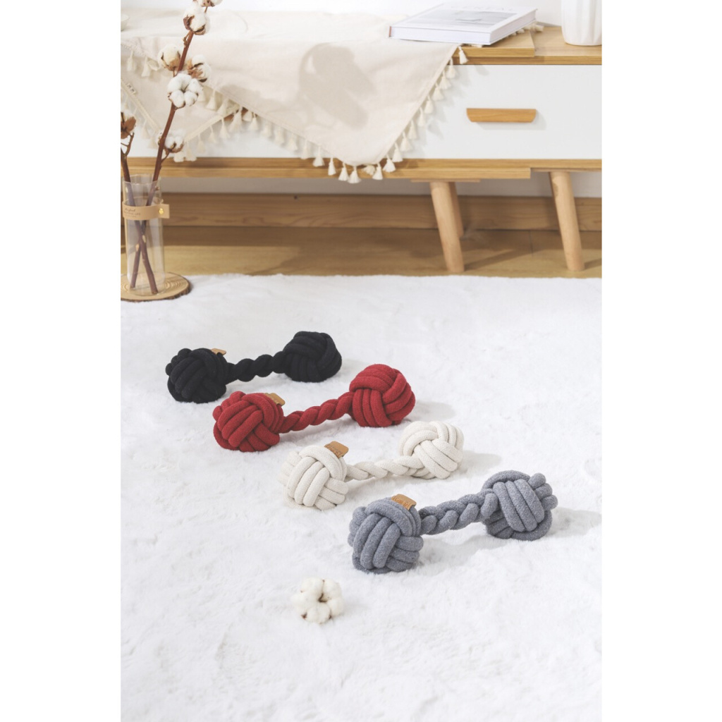 M-Pets İki Düğümlü Köpek Diş İpi 28x9cm (Beyaz)