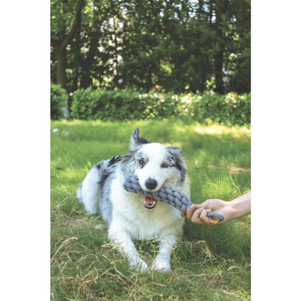 M-Pets Örgü Köpek Oyuncağı 34cm (Gri)