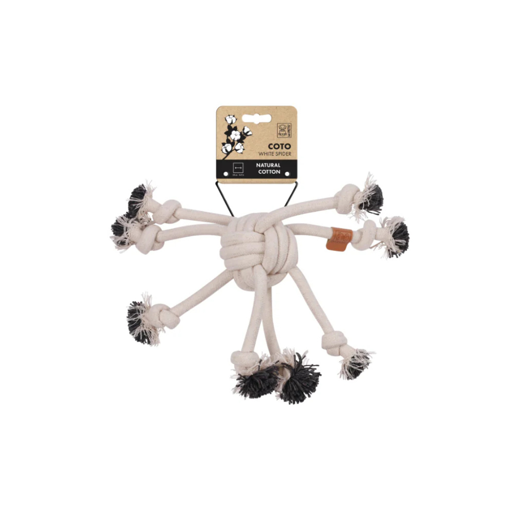 M-Pets Örgü Örümcek Köpek Oyuncağı 38x9cm (Beyaz)