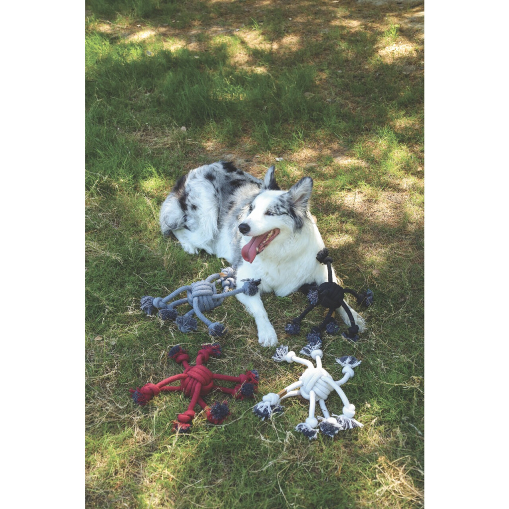 M-Pets Örgü Örümcek Köpek Oyuncağı 38x9cm (Kırmızı)