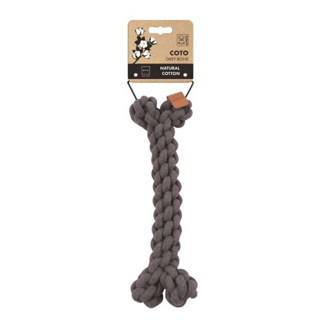 M-Pets Örgü Kemik Köpek Oyuncağı 30cm (Gri)