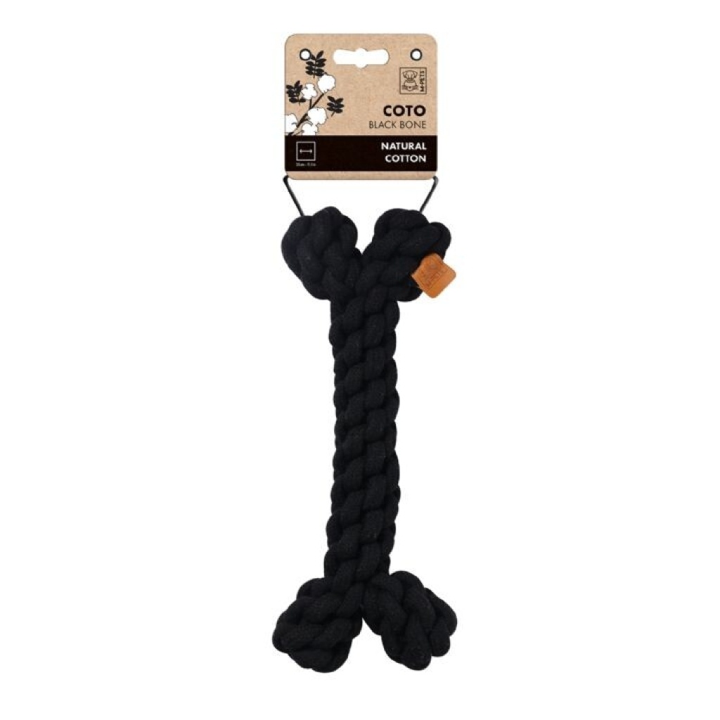 M-Pets Örgü Kemik Köpek Oyuncağı 30cm (Siyah)