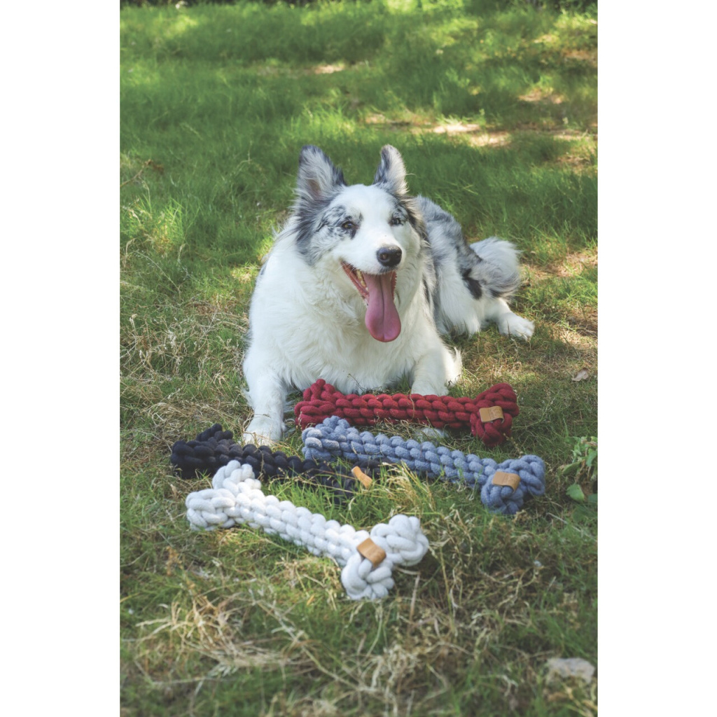 M-Pets Örgü Kemik Köpek Oyuncağı 30cm (Siyah)