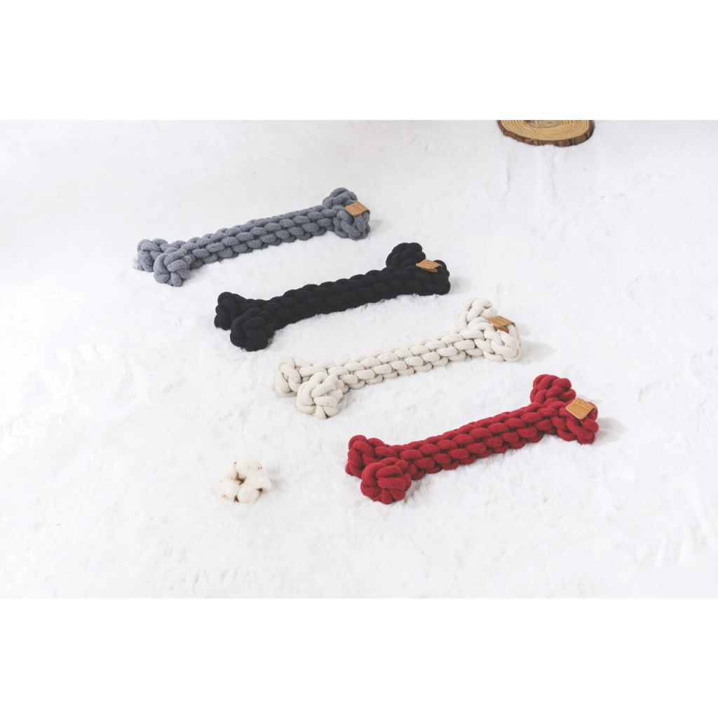 M-Pets Örgü Kemik Köpek Oyuncağı 30cm (Siyah)