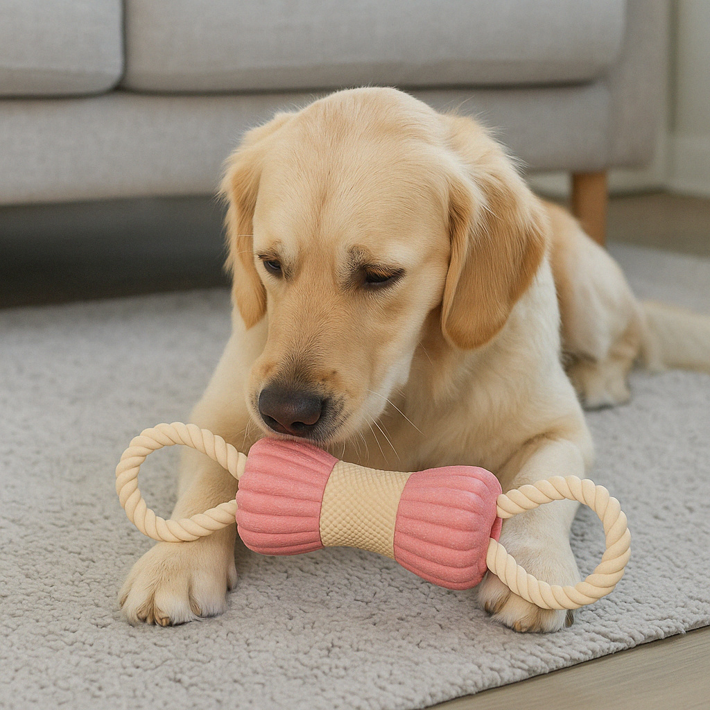 M-Pets Peluş Kemik Köpek Oyuncağı 33x9,5x3cm (Pembe)