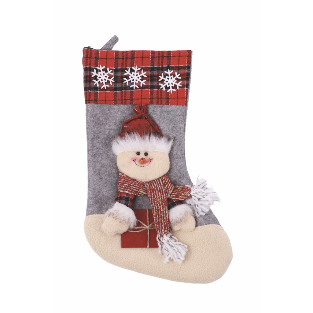 M-Pets Christmas Stocking Snowman Çorap Köpek Oyuncağı 22x46x2cm