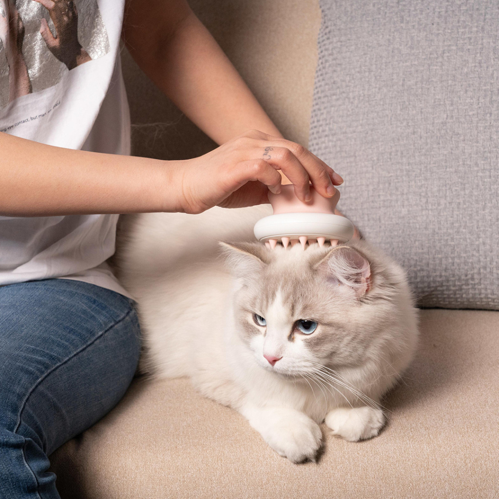 M-Pets Kedi ve Köpekler için Masaj Fırçası 8x5,4cm (Pembe)