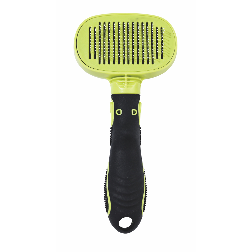 M-Pets Click and Groom Kedi ve Köpekler İçin Basmalı Masaj Uçlu Fırça 19,2x9x5,5cm