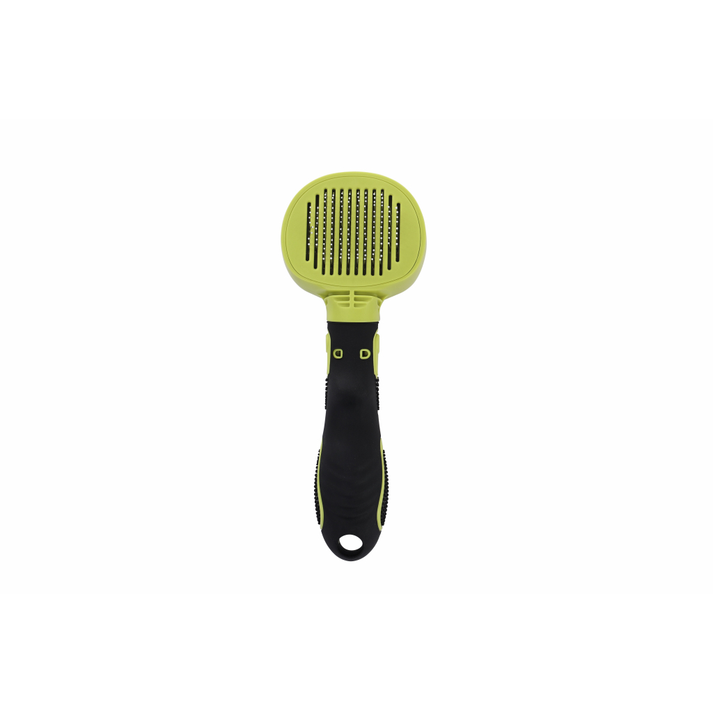 M-Pets Click and Groom Kedi ve Köpekler İçin Basmalı Masaj Uçlu Fırça 8x6,5x5cm