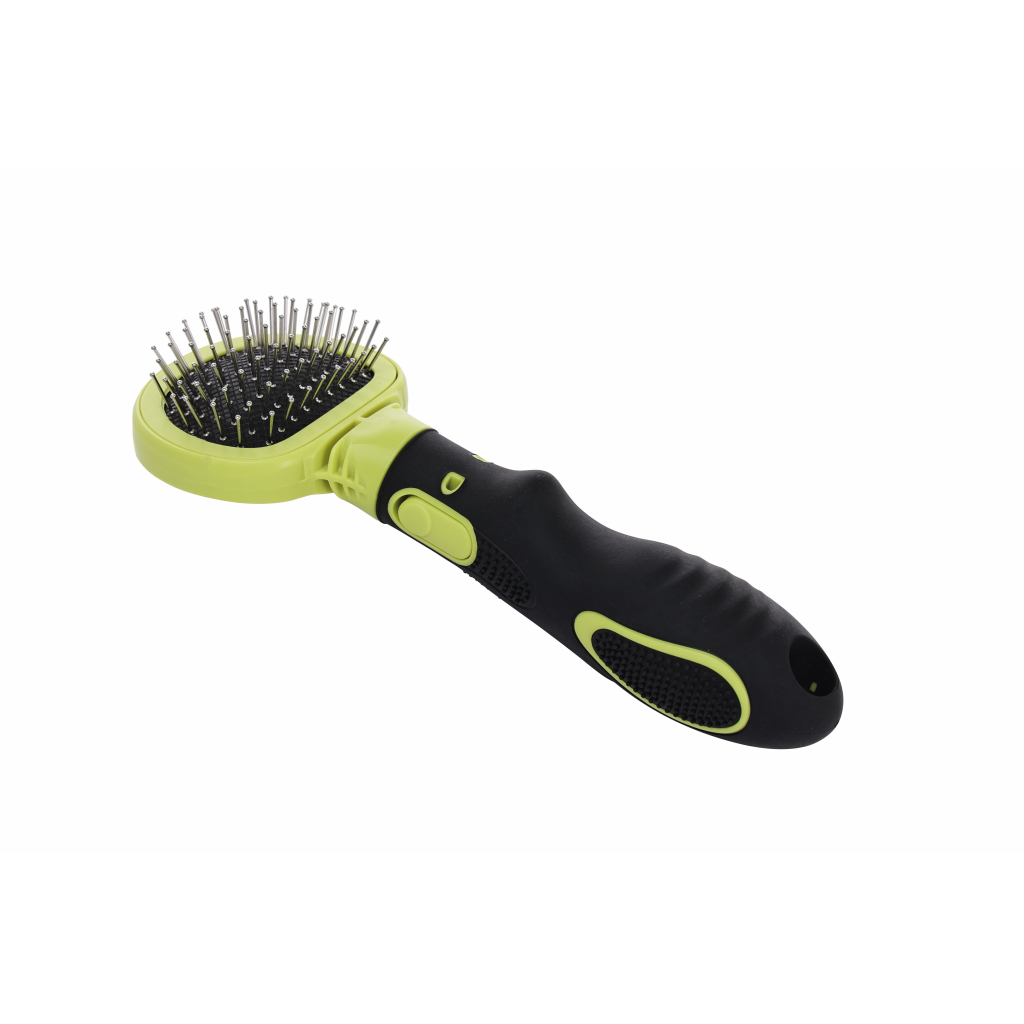 M-Pets Click and Groom Kedi ve Köpekler İçin Masaj Uçlu Fırça 8x6,5x5cm