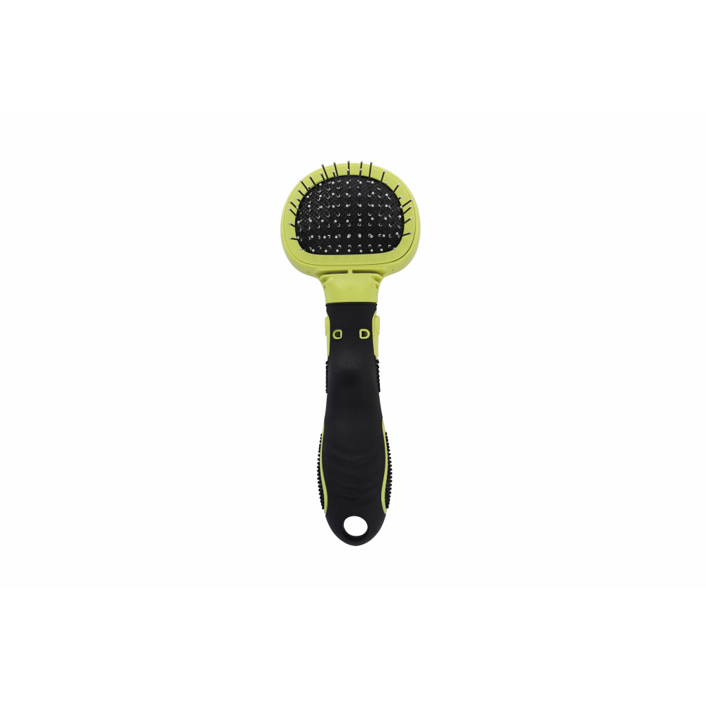 M-Pets Click and Groom Kedi ve Köpekler İçin Masaj Uçlu Fırça 8x6,5x5cm