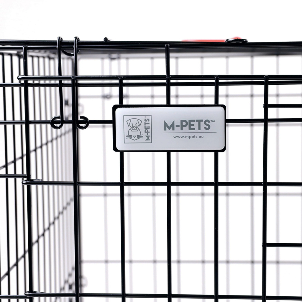 M-Pets Voyager Tekerlekli 2 Kapılı Köpek Kafesi 76x48x53cm (Siyah) [M]