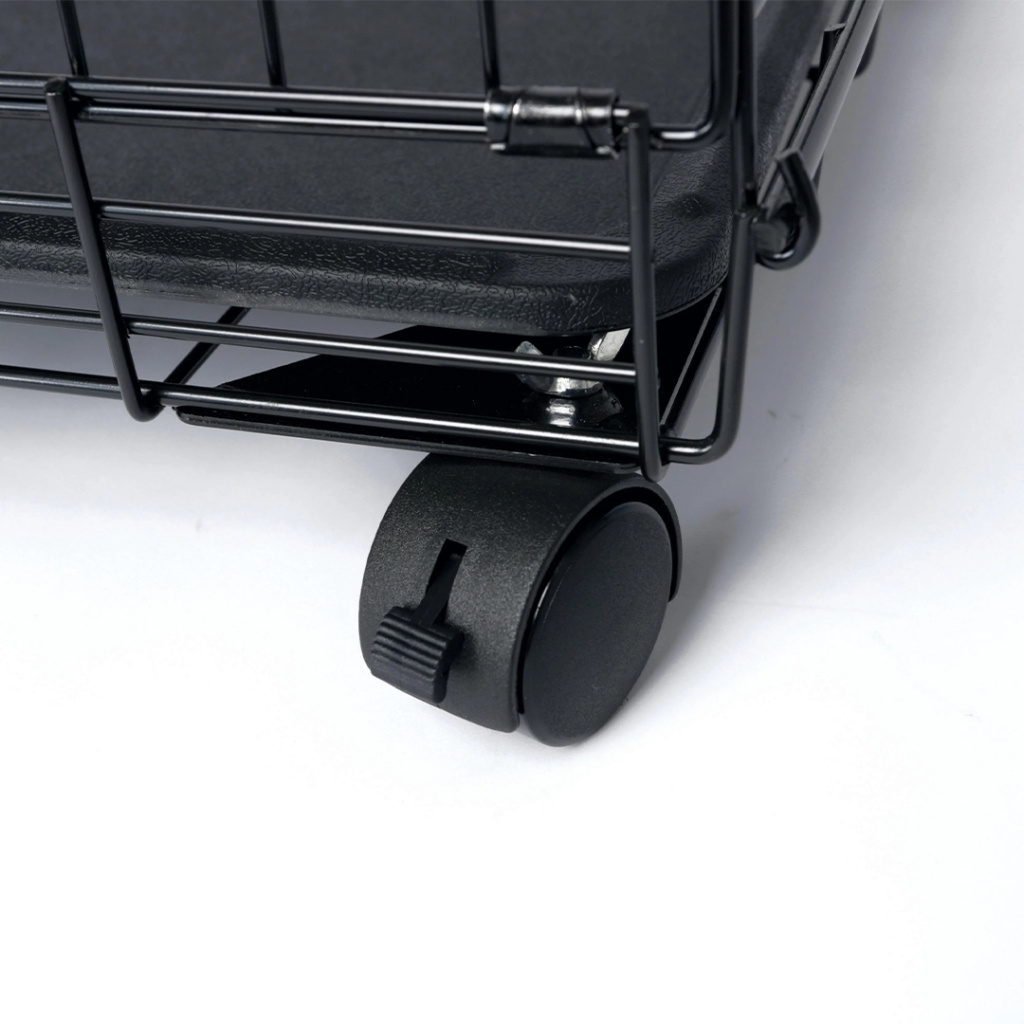 M-Pets Voyager Tekerlekli 2 Kapılı Köpek Kafesi 76x48x53cm (Siyah) [M]