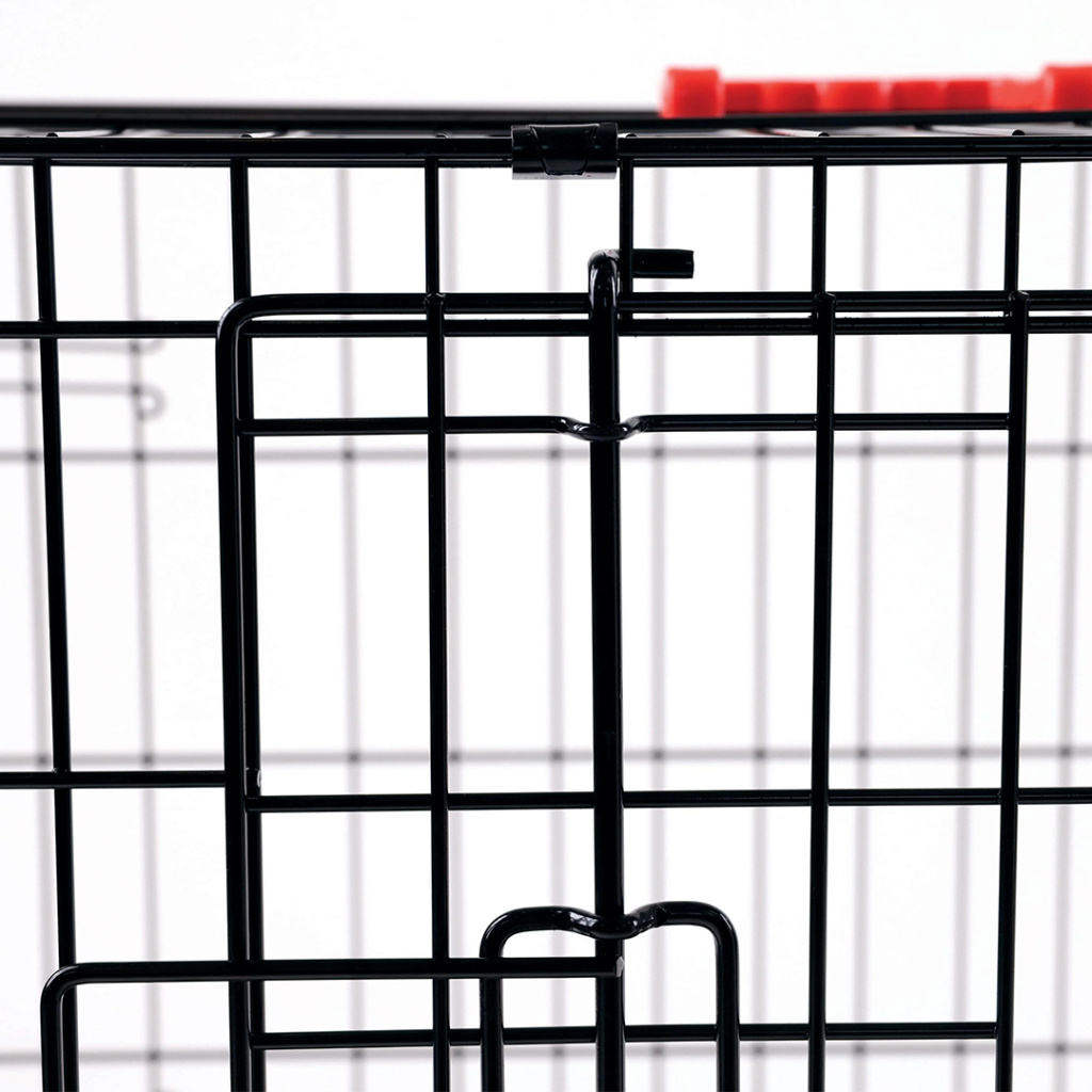 M-Pets Voyager Tekerlekli 2 Kapılı Köpek Kafesi 76x48x53cm (Siyah) [M]
