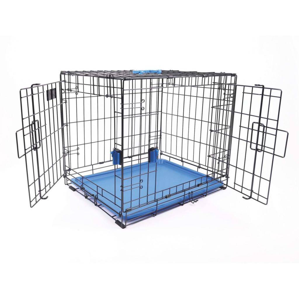 M-Pets Voyager 2 Kapılı Köpek Kafesi 122x76x84cm (Mavi) [XXL]
