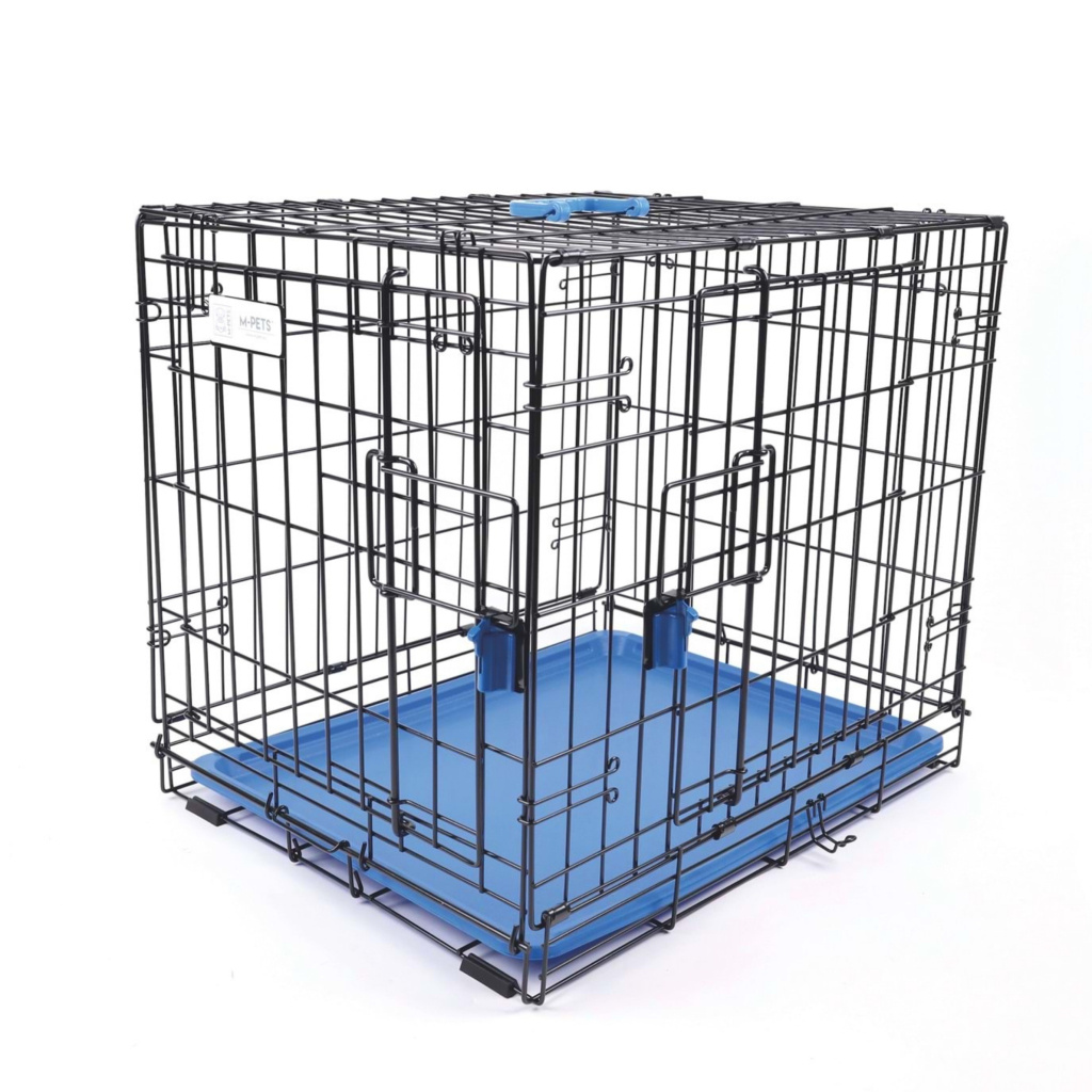 M-Pets Voyager 2 Kapılı Köpek Kafesi 122x76x84cm (Mavi) [XXL]