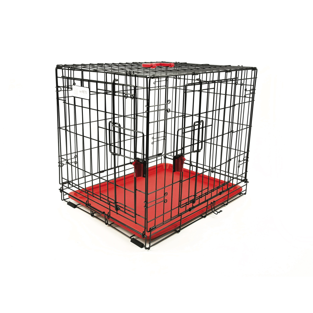 M-Pets Voyager 2 Kapılı Köpek Kafesi 61x46x48cm (Kırmızı) [S]