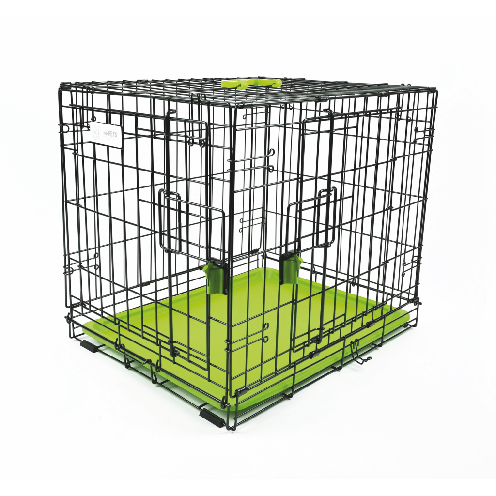 M-Pets Voyager 2 Kapılı Köpek Kafesi 61x46x48cm (Yeşil) [S]