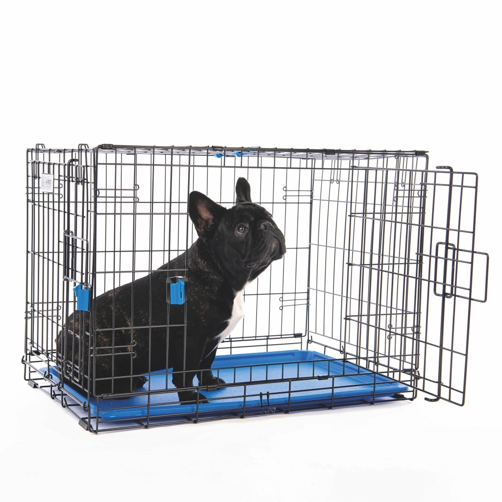 M-Pets Voyager 2 Kapılı Köpek Kafesi 91x58x63cm (Mavi) [L]