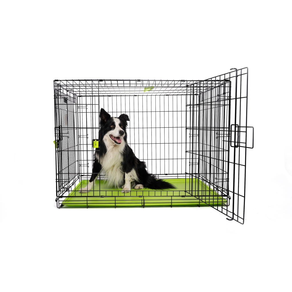 M-Pets Voyager 2 Kapılı Köpek Kafesi 91x58x63cm (Yeşil) [L]
