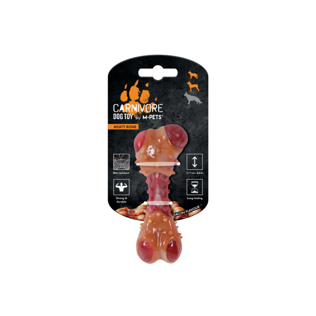 M-Pets Carnivore Bone Pastırma Aromalı Kemik Köpek Oyuncağı 13,5x5,7x4,9cm [M]