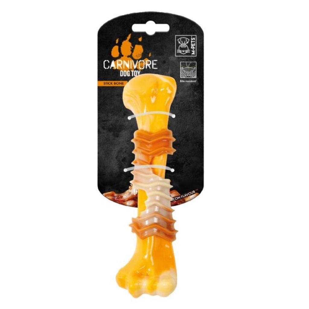 M-Pets Carnivore Ring Bone Pastırma Aromalı Kemik Köpek Oyuncağı 17,8x4,9x4cm (Sarı)