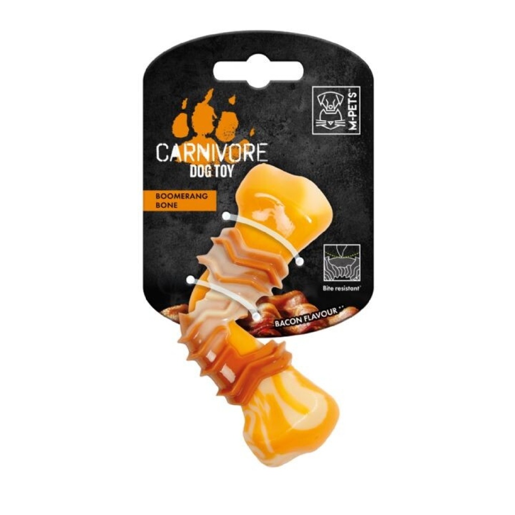 M-Pets Carnivore Boomerang Bone Pastırma Aromalı Kemik Köpek Oyuncağı 12,5x6,1x3,7cm