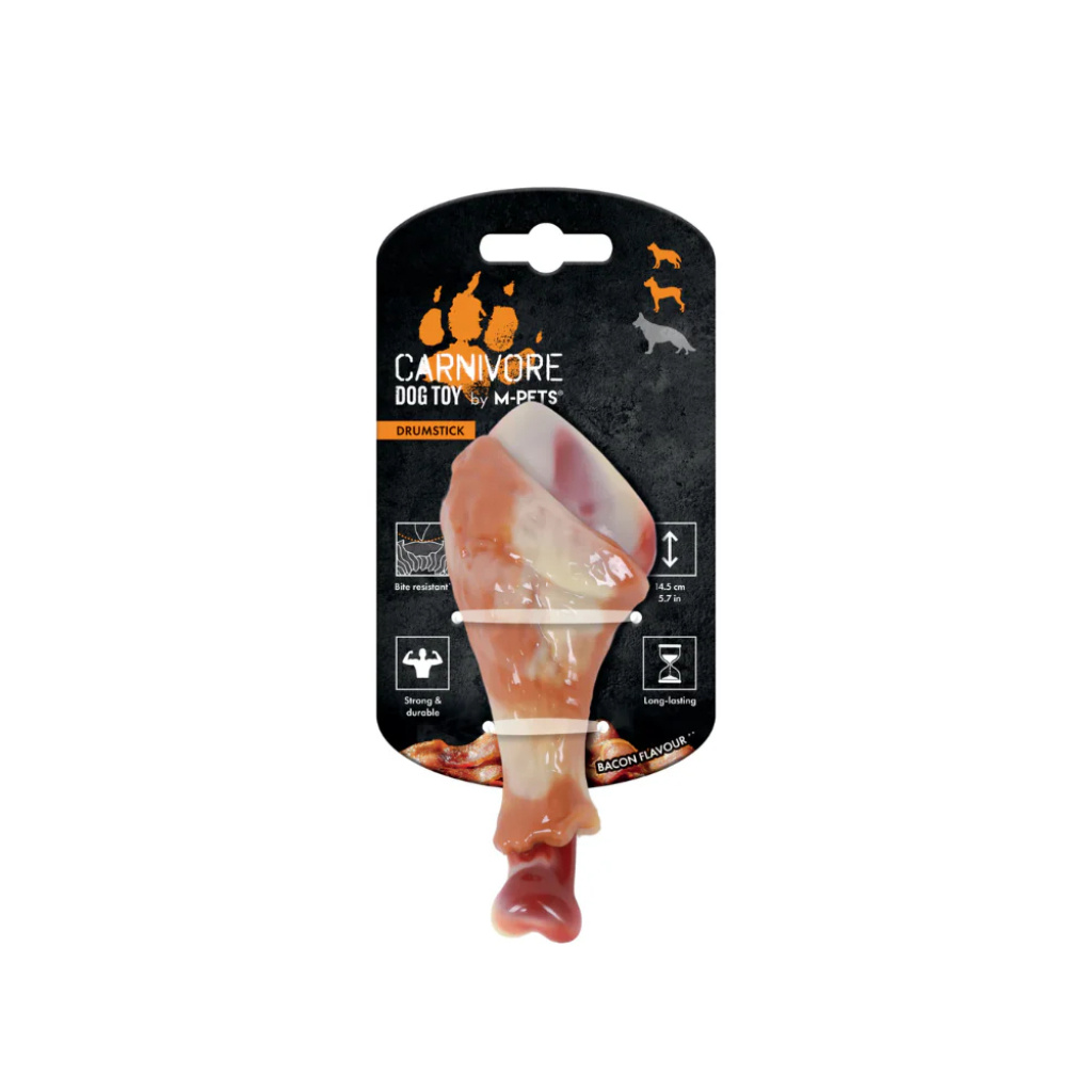 M-Pets Carnivore But Şeklinde Pastırma Aromalı Kemik Köpek Oyuncağı 12,4x6,1x3,5cm (Turuncu)