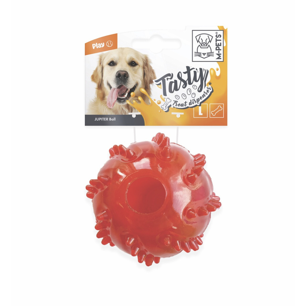 M-Pets Jupiter Kauçuk Ödül Hazneli Top Köpek Oyuncağı 8cm (Karışık Renkli)