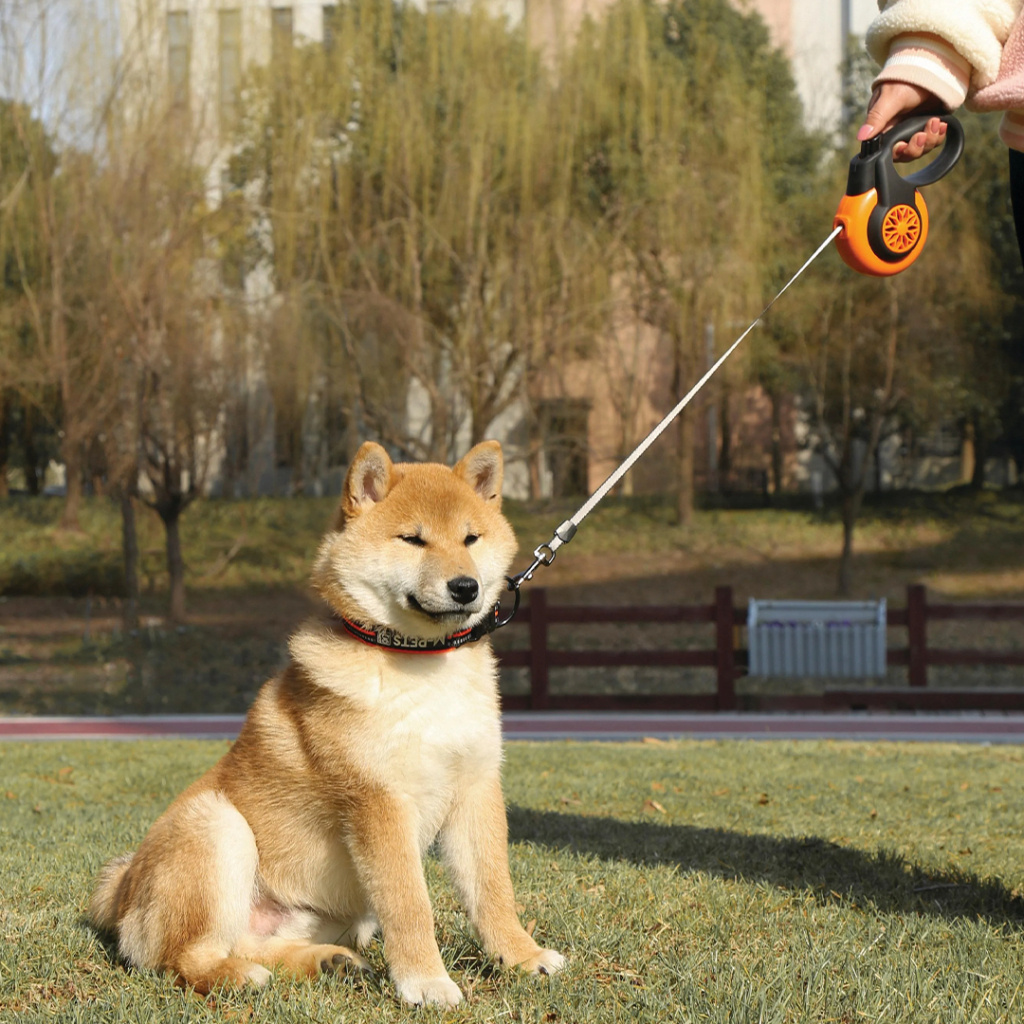 M-Pets Autobrake Otomatik Şerit Gezdirme Kayışı 4m (Turuncu) [L]