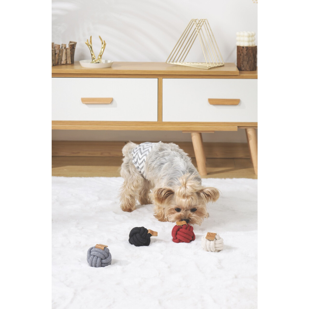 M-Pets Örgü Top Köpek Oyuncağı 6,5cm (Siyah)