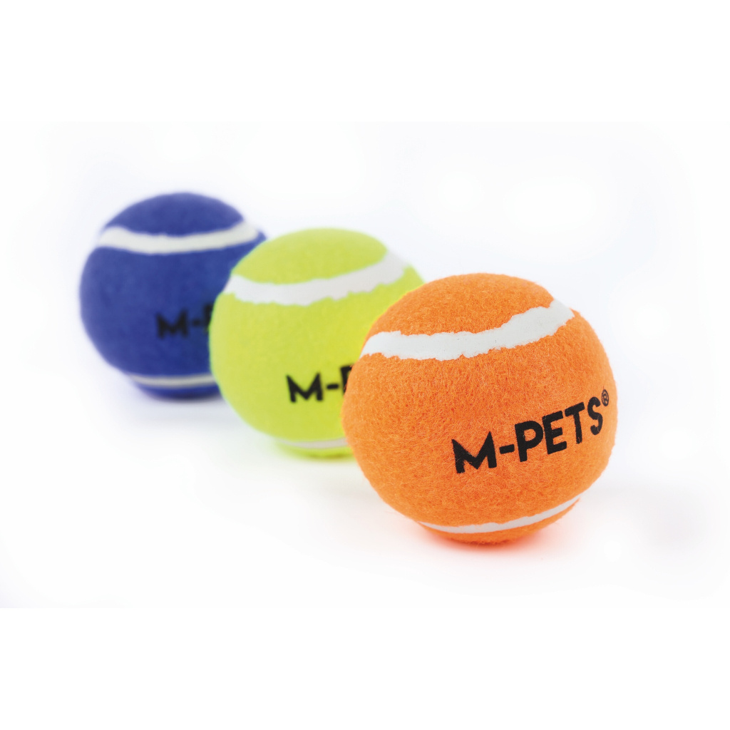 M-Pets Hop Tenis Topu Köpek Oyuncağı 6,4cm (3'lü) (Turuncu)