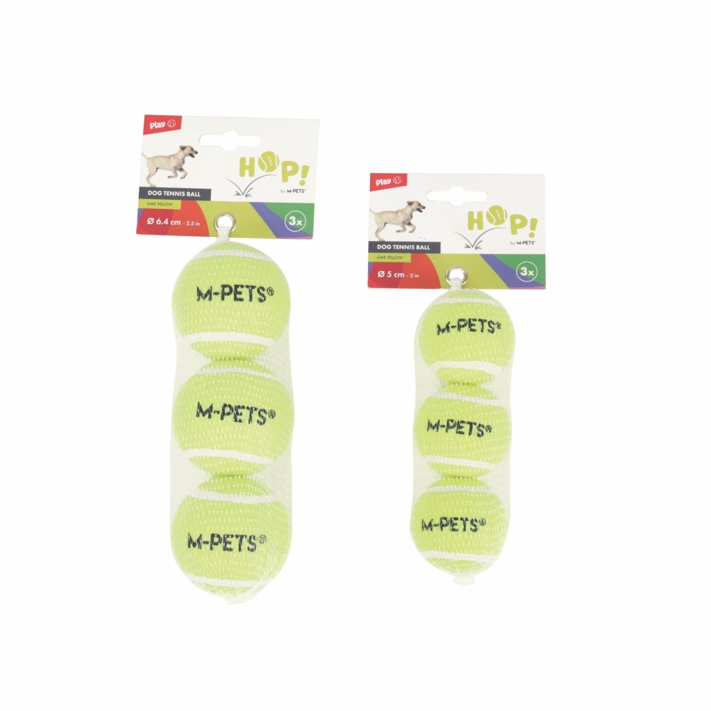 M-Pets Hop Tenis Topu Köpek Oyuncağı 5cm (3'lü) (Sarı)