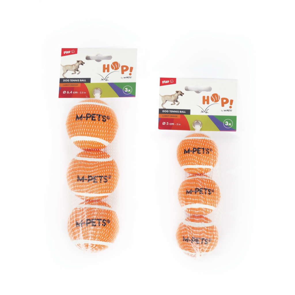 M-Pets Hop Tenis Topu Köpek Oyuncağı 5cm (3'lü) (Turuncu)