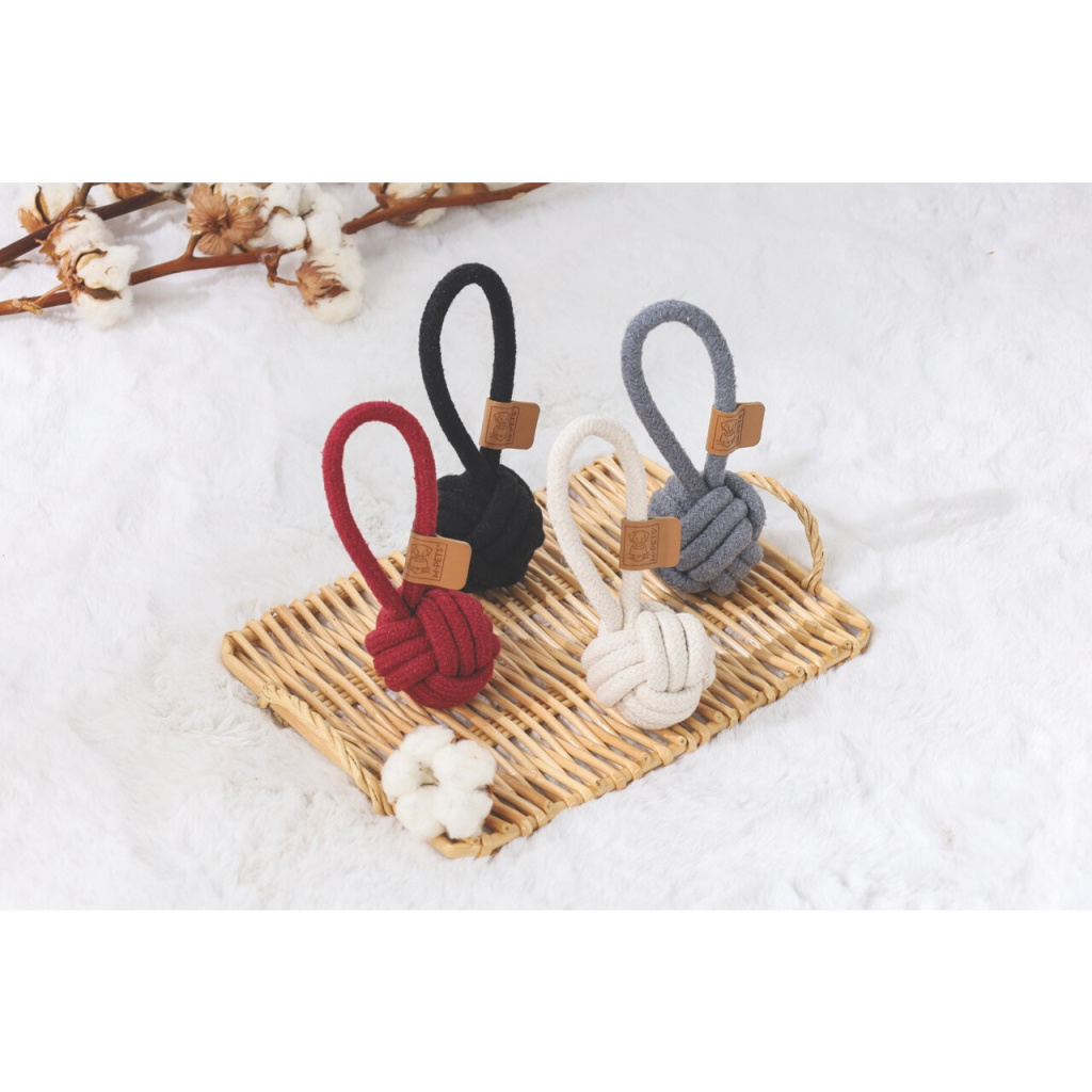 M-Pets Çekmeli Örgü Top Köpek Oyuncağı 6,5cm