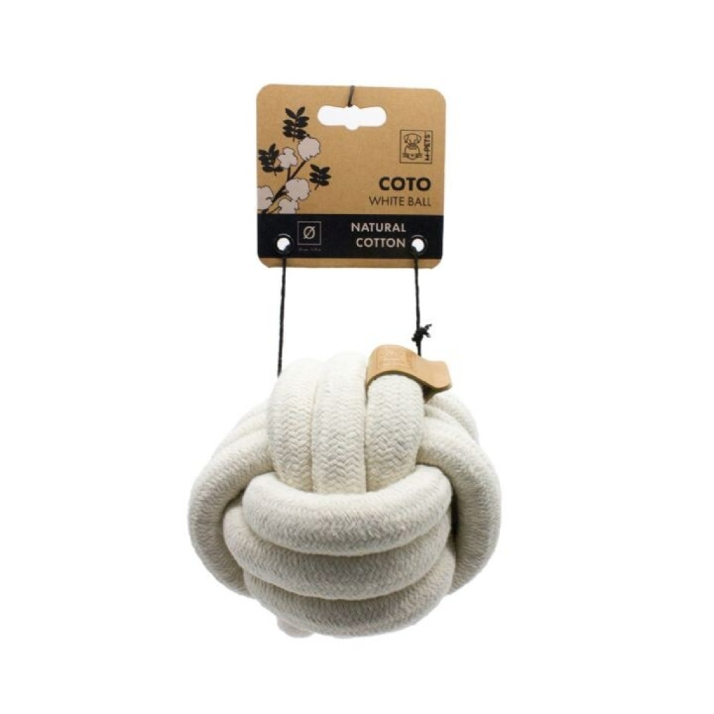 M-Pets Örgü Top Köpek Oyuncağı 6,5cm (Beyaz)