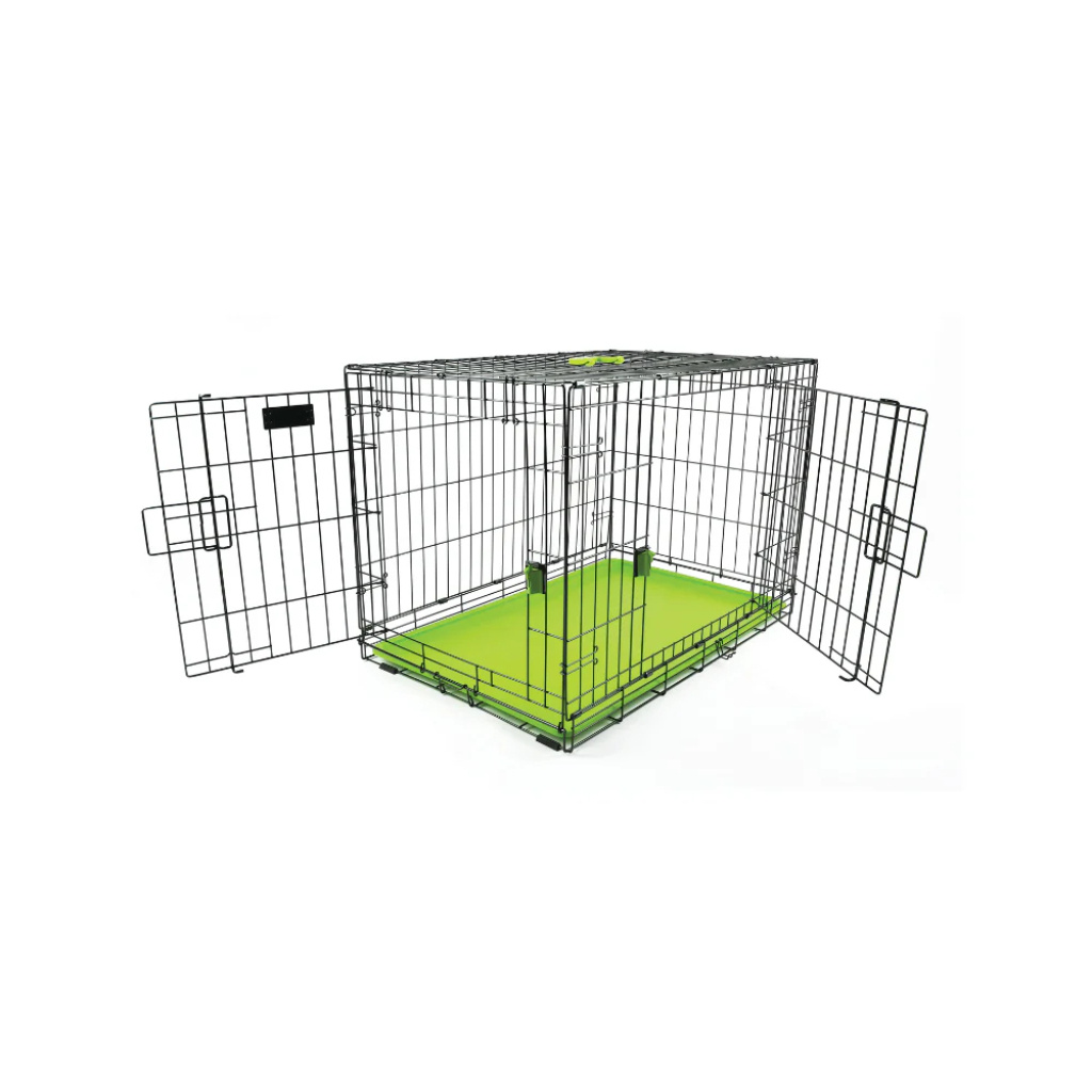 M-Pets Voyager 2 Kapılı Köpek Kafesi 106x71x76cm (Yeşil) [XL]