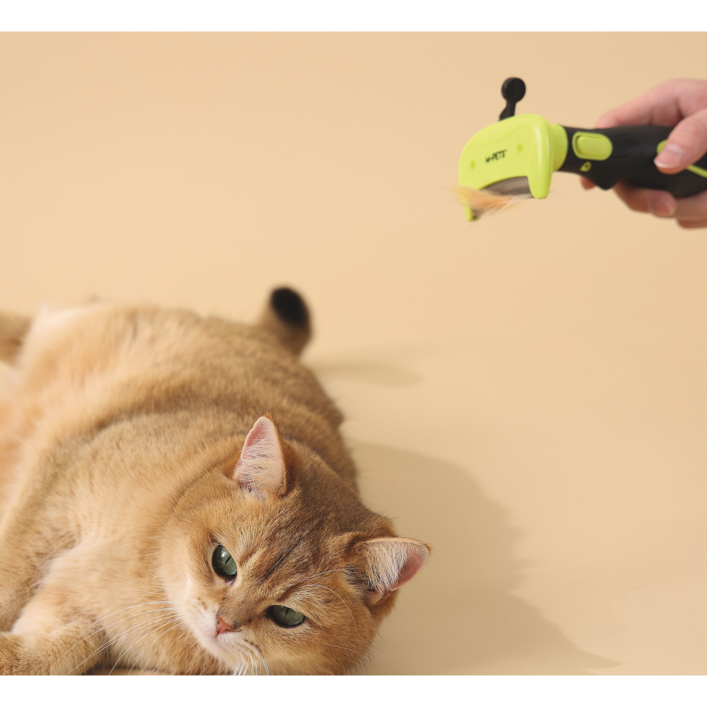 M-Pets Click and Groom Kedi ve Köpekler İçin Furminatör Basmalı Tarak 8,2x6,7x7cm
